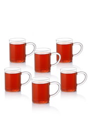 Hermia Juego de 6 tazas de vidrio de borosilicato de 200 ml